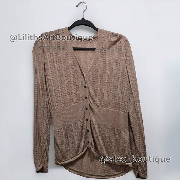 Knit Semi-Sheer Cardigan(J006)-Size S for Women - Picture 5 of 10